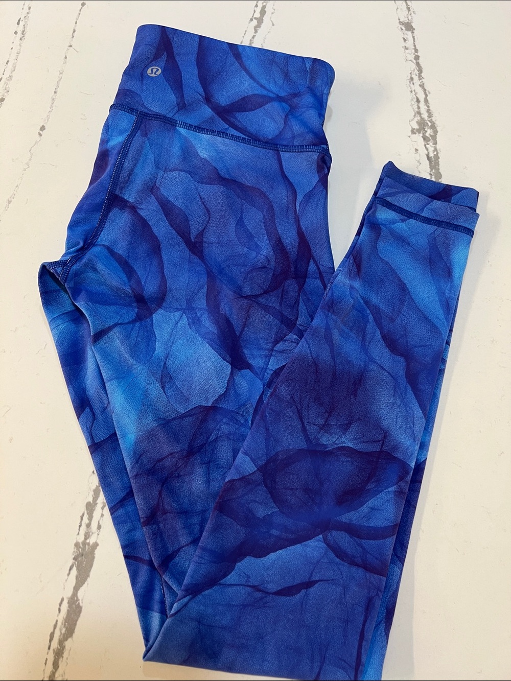 lululemon athletica Blue Abstract Print Leggings
